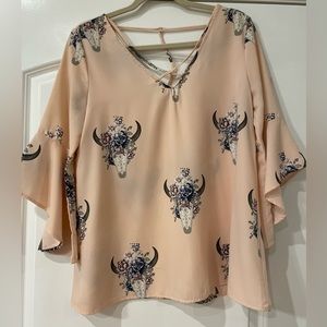 Pink polyester tunic